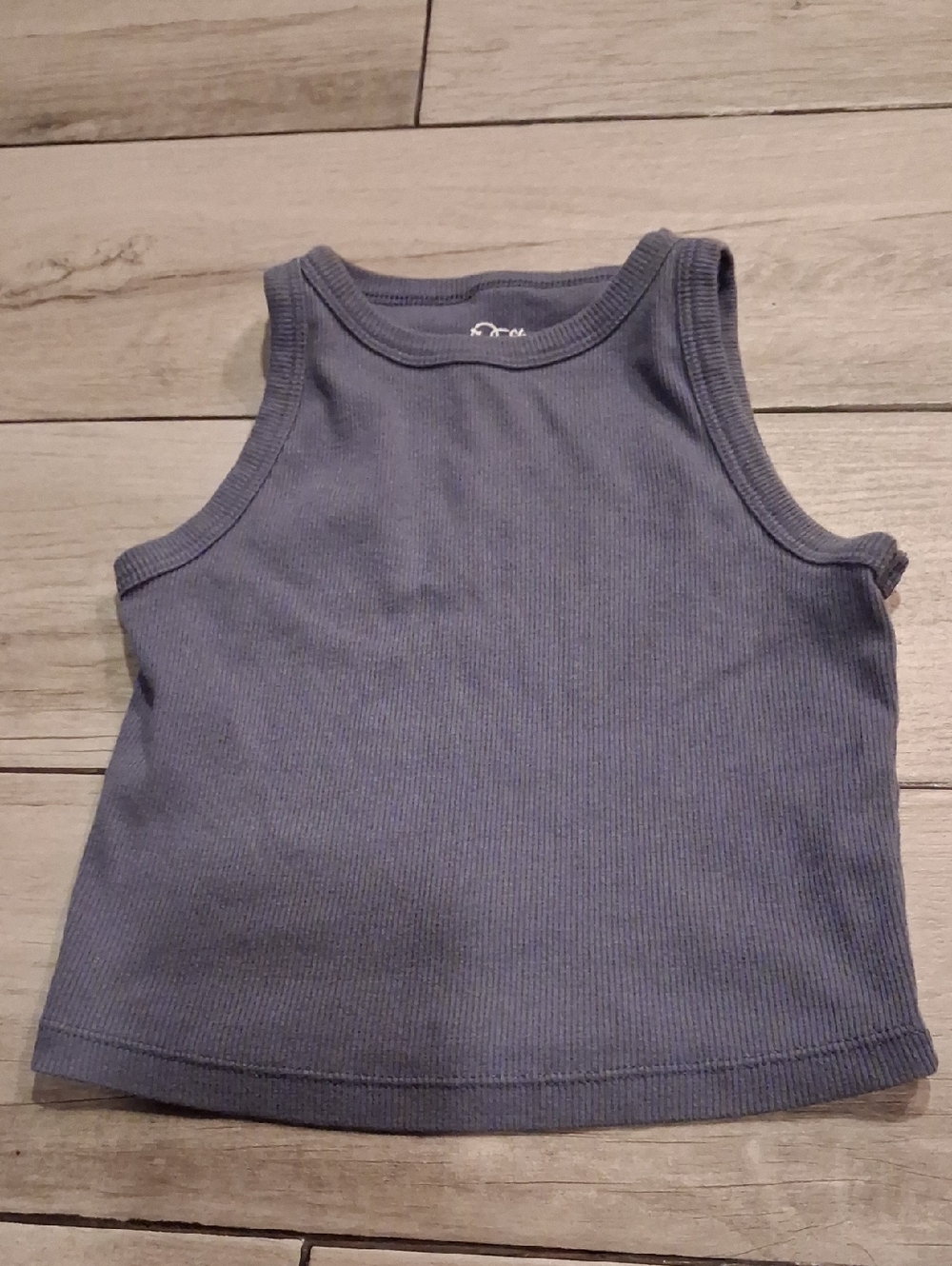 🍁Cat & Jack Ribbed Tank Top in Blue Gray🍦